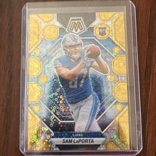 2023 Mosaic Sam Laporta Gold Mosaic Prizm 04/10 🔥 Lions SSP