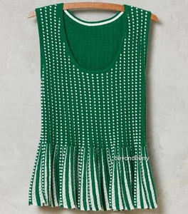 NEW Anthropologie Ostinato Peplum Tank by Moth Size L - Picture 1 of 3