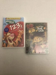 2 Kids DVDs, Sid The Science Kid: Bug Club (2008), Winnie The Pooh:1,2,3s(2004) - Picture 1 of 6