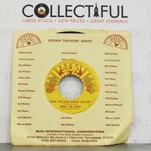 JERRY LEE LEWIS - SAVE THE LAST DANCE- SUN - GOLDEN TREASURE *EX* 7" SINGLE 🔥 - Picture 1 of 2