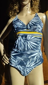 TOP***Gina Benotti***Badeanzug maritim A/B Gr. 40 blau/gelb Damen Schwimmanzug - Bild 1 von 15