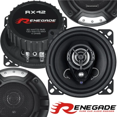 Renegade RX-42 100mm 2-Wege Auto Lautsprecher Set HIFI Boxen PKW 10cm 120 Watt - Bild 1 von 4