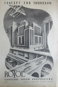 3/1945 PUB ROTOL GLOUCESTER CONSTANT SPEED PROPELLER ORIGINAL AD - Imagen 1 de 1