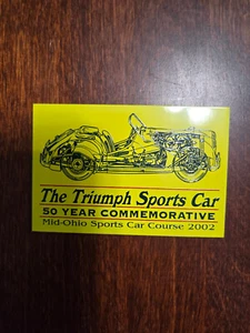 Vintage 2002 Mid Ohio The Triumph Sports Car 50 Year Commemorative Dash Plaque - Picture 1 of 5