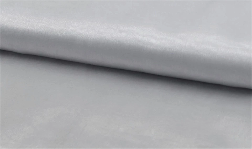CRYSTAL ORGANZA Voile Fabric Material - SILVER - Image 1 of 1