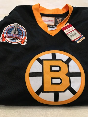 Boston Bruins Mitchell Ness 1989-1990 Stanley Cup Jersey Size 52 New Free Shippi Cover