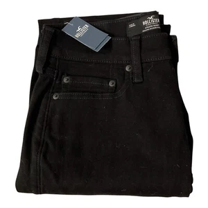 Hollister Athletic Skinny Black Jeans Size 29x32 NWT - Picture 1 of 4
