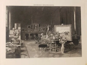 Georges Bretegnier c1890 PHOTOGRAVURE Goupil Co Victorian Ornate Art Paris Print - Picture 1 of 9