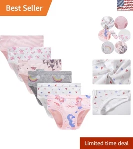 6-Pack Little Girls' 100% Cotton Toddler Underwear - Soft & Comfy Everyday Wear - Picture 1 of 7