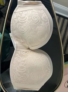 Women's Strapless Bra Plunge Push Up Lace Lined Support Lift Plus Size - Picture 1 of 5