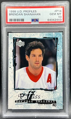 1998 UD Profiles Brendan Shanahan PSA 10 *Top Pop 1* Detroit Red Wings Card #P14 - Image 1 of 3