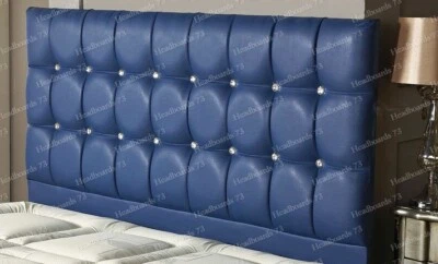 Bed Headboard 26" Cubed KINGSIZE | DOUBLE | SINGLE Faux Leather - Image 1 of 4