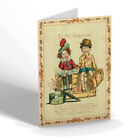 VALENTINES DAY CARD - Vintage Design - If you will travel by my side