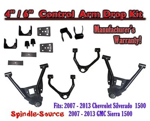 4/6" Lowering Drop CONTROL ARMS KIT FOR 07 - 13 Chevy Silverado 1500 GMC Sierra - Picture 1 of 1
