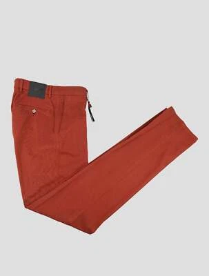NEW MARCO PESCAROLO RED COTTON SILK CASHMERE EA PANTS US 38 - EU 54 PZ11 - Image 1 of 3