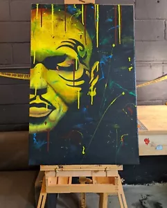 Mike Tyson Abstract Hand Painted Original Painting - Size 20x30" Free Shipping - Picture 1 of 2