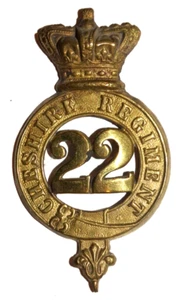 BRITISH MILITARY CAP BADGES, The 22nd Cheshire Regiment of Foot 1874-1881 - Picture 1 of 2