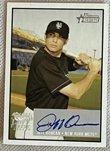 Jeff Duncan 2003 Bowman Heritage #SG-JD Auto Signs of Greatness New York Mets - Picture 1 of 2