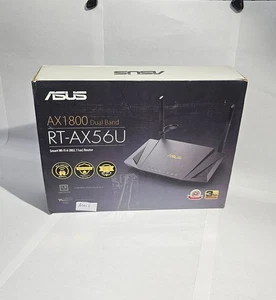 ASUS RT-AX56U AX1800 Dual-Band WiFi 6 Router – Schwarz – Ungetestet – Ohne Zubeh - Bild 1 von 4