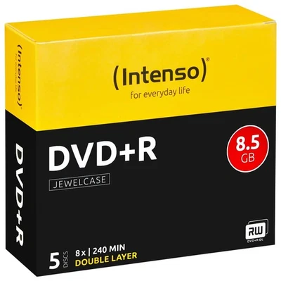 Intenso DVD+R Rohlinge Double Layer 8,5GB 5er-Jewelcase 8x - Bild 1 von 2