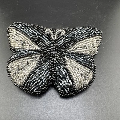 Vintage Handmade Beaded Neiman Marcus Butterfly Coin Purse 📦 - Image 1 of 4