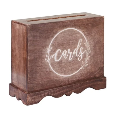 Wedding Card Box with Card Slit and Lock 12"X10"X4.5"- Gift Wishing Well Card... - Image 1 of 4