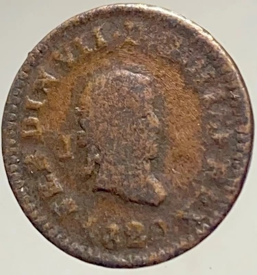 1820 Spanish 2 Maravedis Old Rare Coin King Ferdinand VII Castles Lions Spain - Image 1 of 4