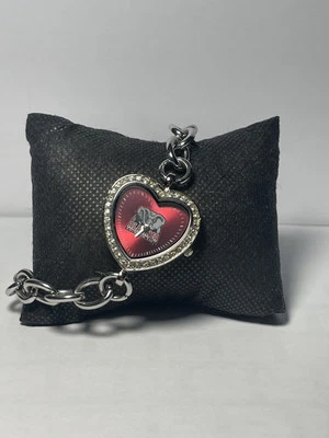 Alabama Crimson Tide NCAA 心形不锈钢表带手表 Game Time 全新 — 第 1/4 张图片