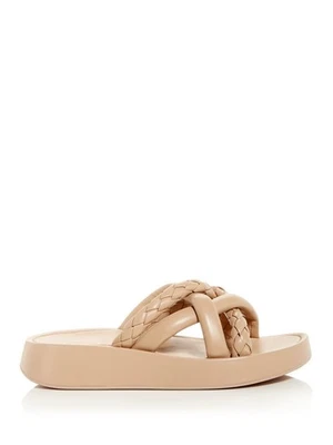 Sandalias ASH para mujer beige Vanessa punta redonda cuña sin cordones de cuero 41 Foto 1 de 4