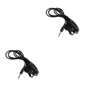 Set of 2 Audio Extension Cable Headphone Volume Control Extensioncable 1M - Picture 1 of 12