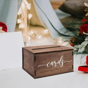 Wedding Card Box with Slot Vintage Design Case Decorations Card Holder for - Bild 1 von 5