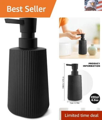 Стеклянный диспенсер для мыла для ванной комнаты, 250 мл/8,5 унц диспенсер для мыла для посуды с насосом... - Изображение 1 из 4