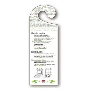 20 Cartoncini Appendiporta Cambio Asciugamani" B&B Hotel Multilingua" - Imagen 1 de 3