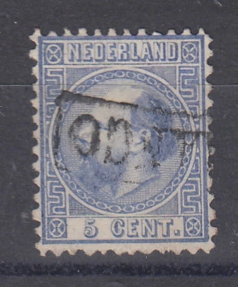 Netherlands 1876–1894 – 5c King William III Blue – Classic Dutch Stamp – Used - Photo 1/1