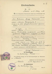 Germany Nazi era document local revenues Ahaus 1937 fiscal - Picture 1 of 1