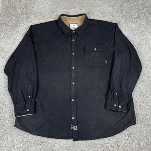 Legendary Whitetails Shirt Mens 3XL Black Buck Camp Brushed Cotton Corduroy Trim - Picture 1 of 14