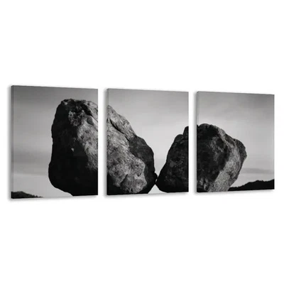 3pcs Monolithic Rocks Stand Against The Sky Wall Art Canvas  Unframed/Framed - Image 1 of 4