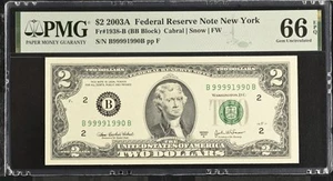 2003-A $2 FRN B99991990B SOLID 9’s B-DAY - Picture 1 of 2