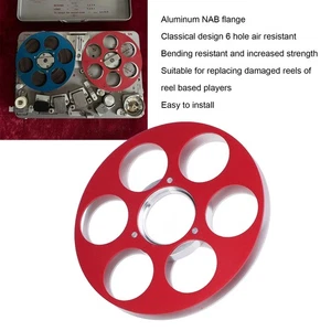Red Empty Tape Reel Sound Recording 6 Hole Aluminum Alloy For NAGRA Miniatu DW - Picture 1 of 12