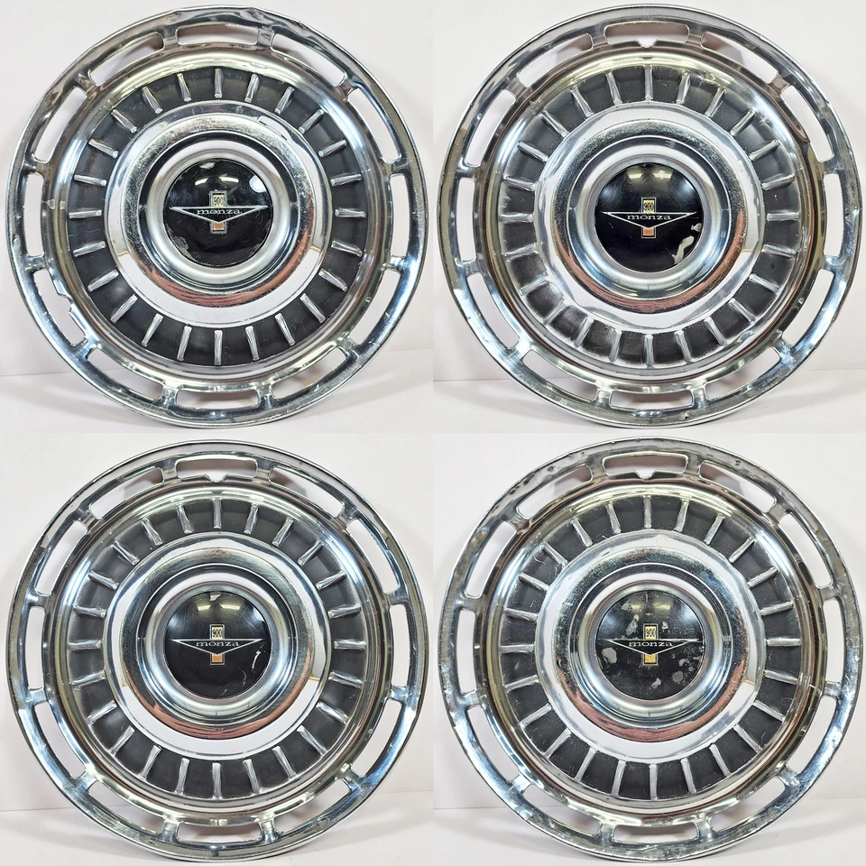 👀 Chevrolet Corvair Monza 1962-1963 13" Tapacubos/Cubiertas de rueda JUEGO USADO/4 ✅ Foto 1 de 4