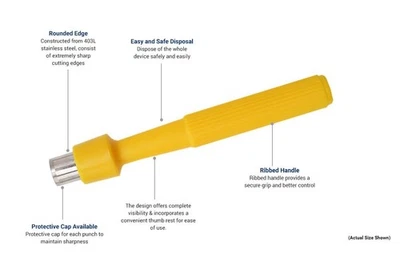 10,0 mm Desechable Estéril Biopsia Punzón Micro Dérmico Cuerpo Piercing Herramientas 20 Unidades Foto 1 de 4