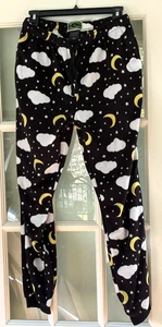 Narrow River Trading Co. Fleece Pyjamahose, Mond & Sterne, Größe L - Bild 1 von 5
