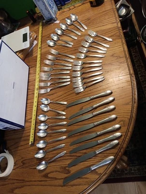 41 пластина Tudor Oneida CommunitySilverware 8 Kns,sm Spns, lg Fks.11 Sm Fks6spn - Изображение 1 из 4