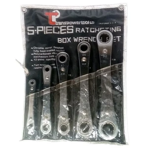Transpower Tool Co 5 Stück umschaltbare Spezialeinsätze Ringschlüssel Set Chrom 12 Punkt - Bild 1 von 6