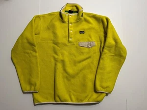 Patagonia Synchilla Snap-T Pullover, Girls Sz 16/18 XXL Yellow Rare - Picture 1 of 8