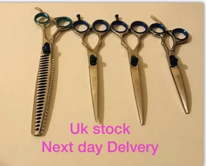 Professional Pet Hair Cutting Scissors Pet Dog Grooming Kits Set UK - Picture 1 of 6