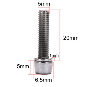 6pcs bicycle headset stem cap screw steel bicycle seat disc bolt m5 * 2*AU _t - Imagen 1 de 6