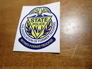NEW JERSEY STATE POLICE RETIRED FORMER TROOPER ASSOC DECAL STICKER - Picture 1 of 3