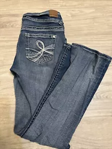 Jeans Wallflower The Luscious Curvy Fit blu denim svasato vita media taglia 9 reg - Foto 1 di 8