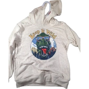 365 Kids Boy's Roar Dinosaur Tongue Open Graphic Pullover Hoodie Size 8 - Picture 1 of 2